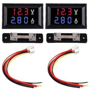 100V 50A Dual LED Voltmètre Ampèremètre Blue Red